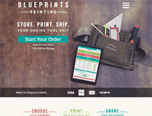 Tablet Screenshot of blueprintsprinting.com